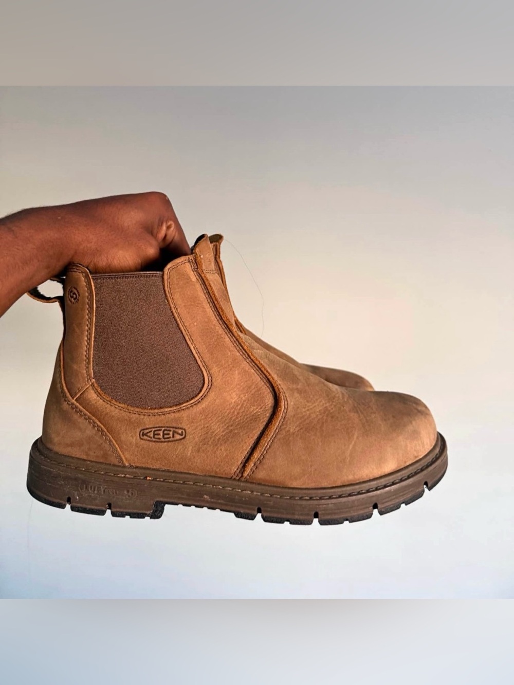 KEEN Brown Leather Chelsea Boots